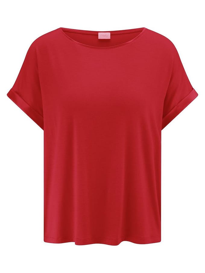 Shirt ronde hals Van Mey rood
