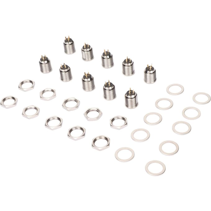 Mini XLR 3 broches mâle Jack Socket Connecteur Câble XLR Mâle Socket Base Connecteur D pour Panneau de Châssis white
