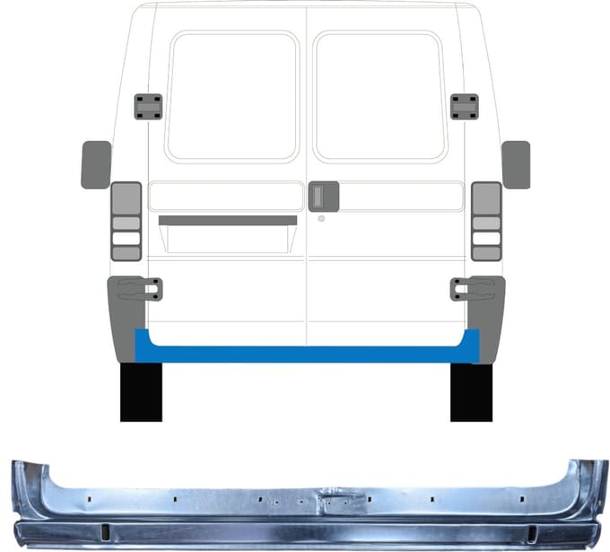Achterste reparatiepaneel voor Citroen Jumper 1994-2006