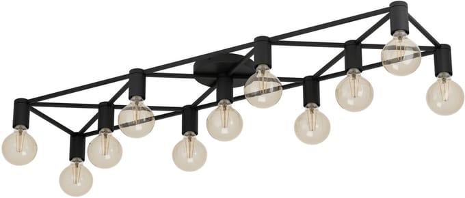 EGLO Speke Plafondlamp - E27 - 156 cm - Zwart