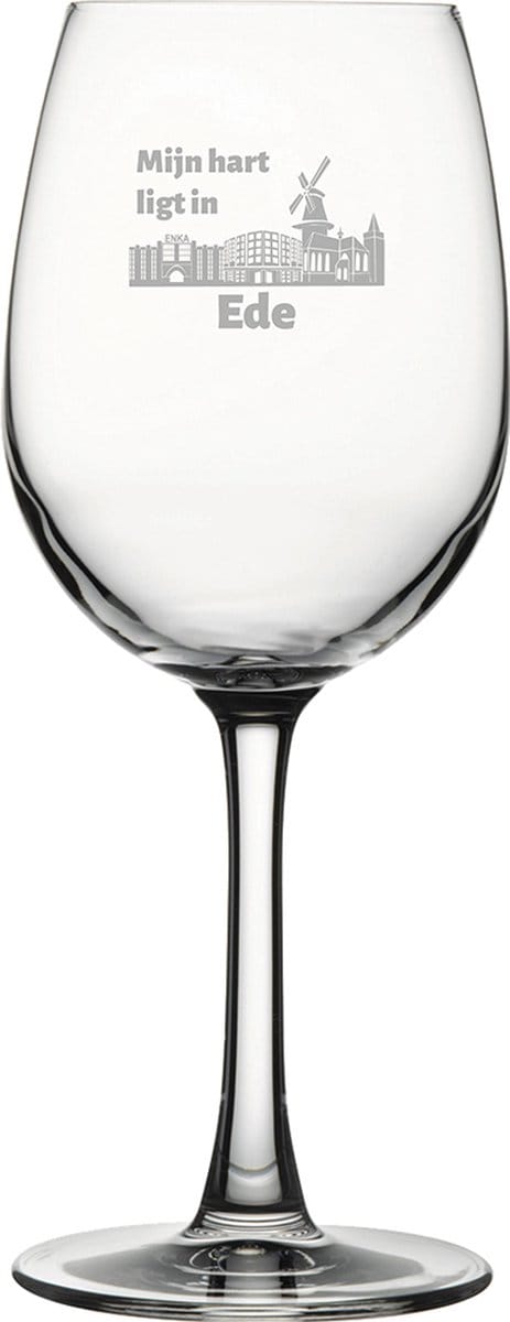 Gegraveerde witte wijnglas 36cl Ede