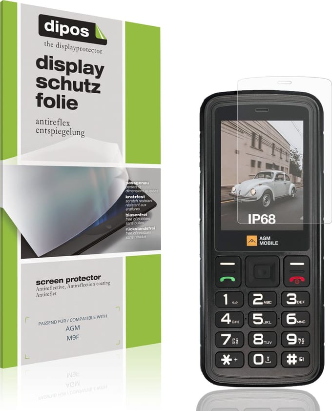 dipos – 4x Matte Beschermfolie geschikt voor AGM M9F | Krasbestendige & antireflecterende Screenprotector Ultra-Thin