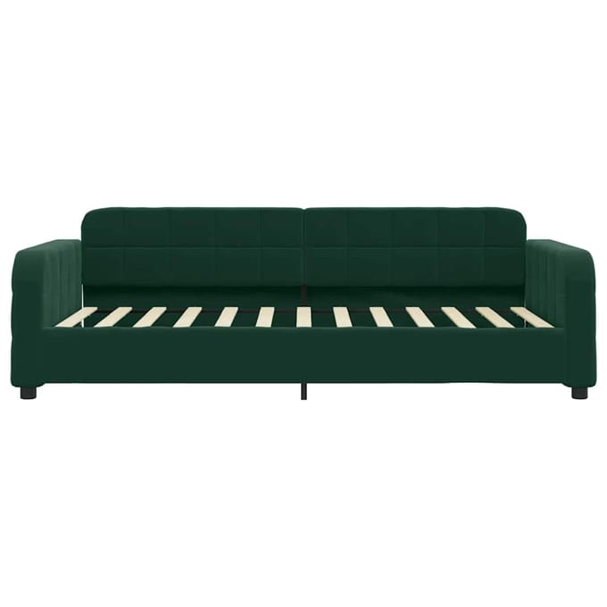 vidaXL - Slaapbank - 100x200 - cm - fluweel - donkergroen