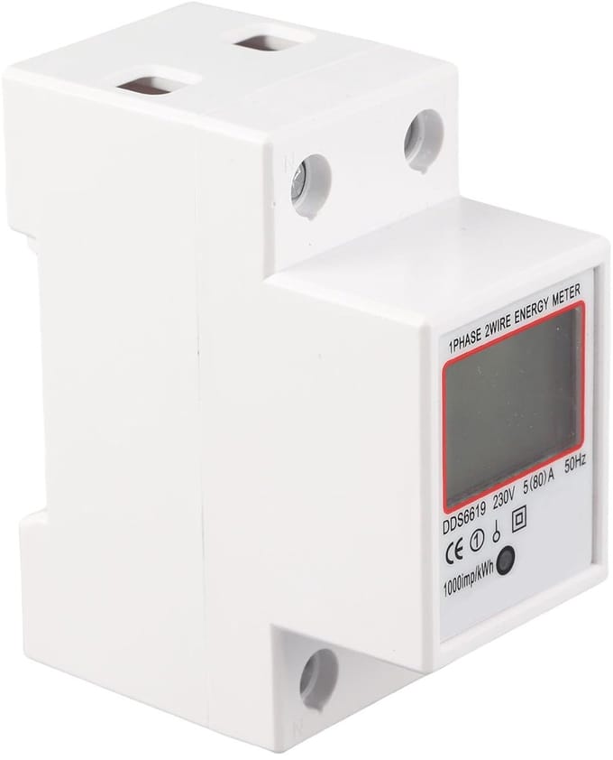 Energiemeter - Stroommeter - Stroomverbruik Meten - Resetbare Tijdelijke Weergave - 230V 50Hz - Wit