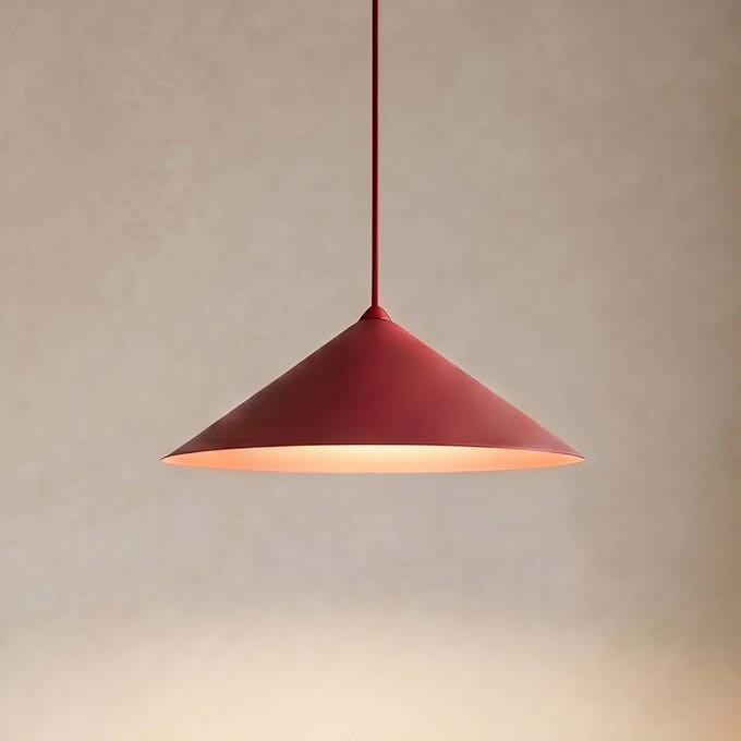 TK Lighting Hanglamp Lume L, bordeauxrood, metaal, Ø 40 cm, GX53