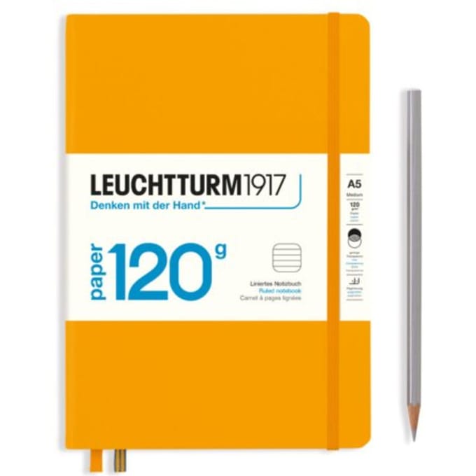 Leuchtturm1917 notitieboek, hardcover, 120g, medium (a5), gelinieerd, rising sun