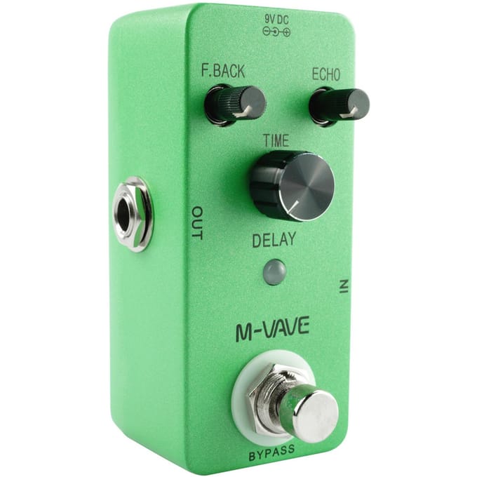 M-VAVE DELAY analogique classique retard Echo guitare effet pédale coque en alliage de Zinc véritable contournement vert