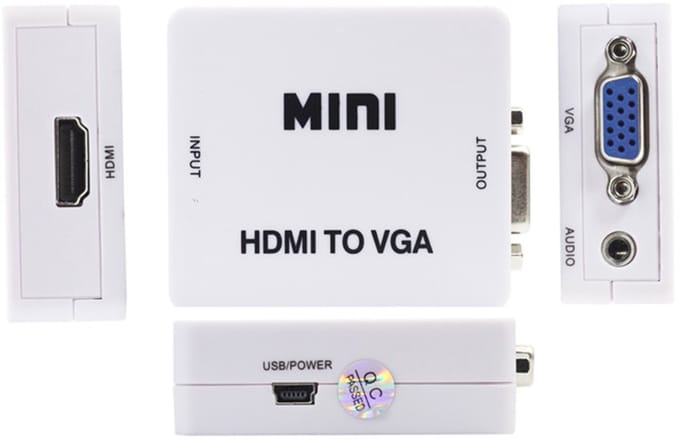 NÖRDIC SGM-105 HDMI naar VGA en audioadapter - Wit