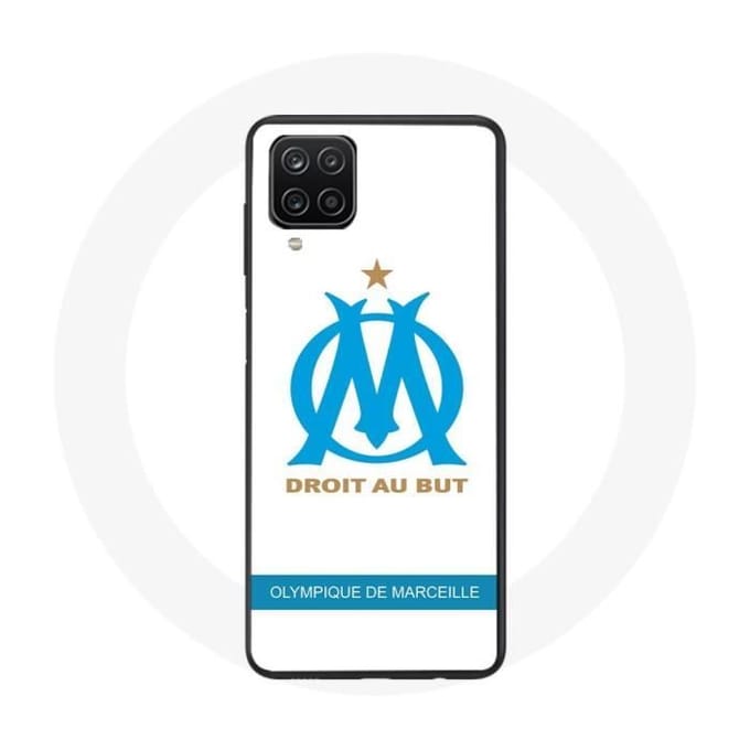Hoesje - Olympique de Marseille - Galaxy A42 5G - Logo - Wit - Flexibel wit