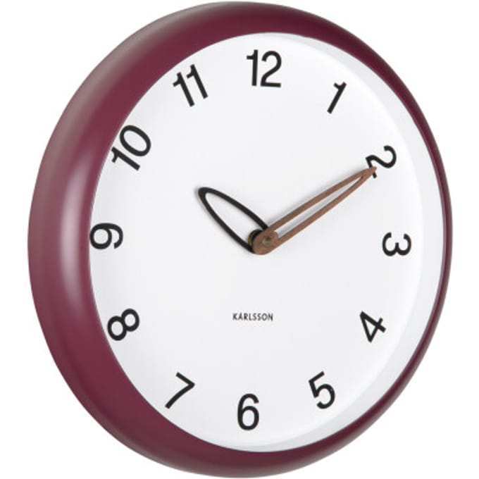 Karlsson wandklok bella dark mauve