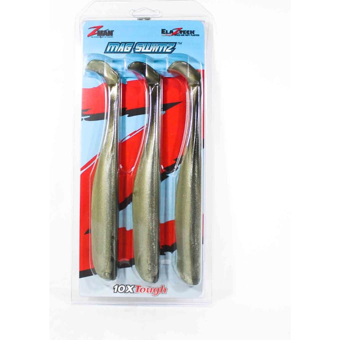 Zman Soft Lure SwimmerZ 8 Inch 3/Pack Ayu (8095) white