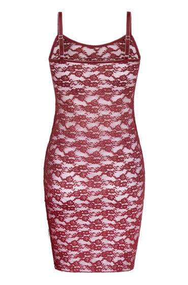 Hunkemöller Slipdress volledig Kant Rood