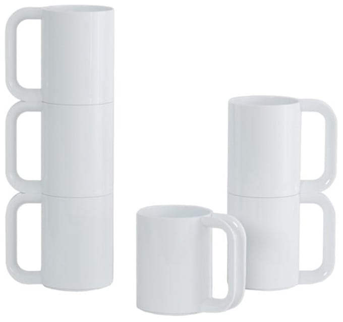 Heller Max Mokken set 6-delig - Ø73mm - H 108mm - Wit