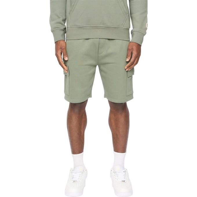 Crosshatch Heren Bardon Cargo Shorts (Olijf)