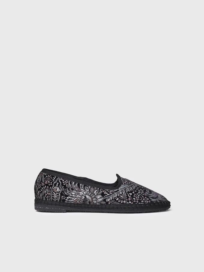 Dames ballerina's van fluweeljacquard | CATIA