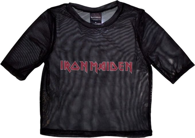Iron Maiden - Logo Crop top - S - Zwart