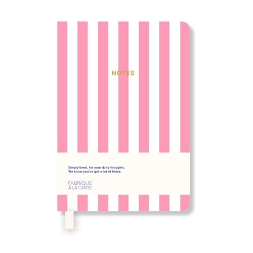 A-journal fabrique notitieboekje a7, stripes pink