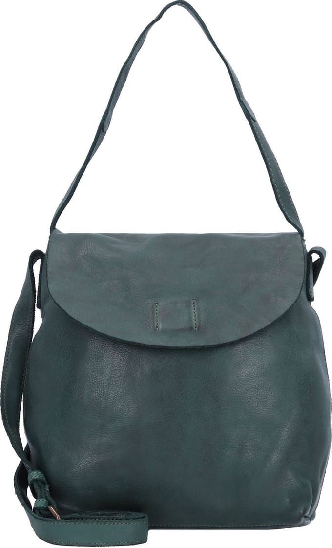 HAROLD'S Leren Schoudertas Submarine Shoulderbag Green Donkergroen