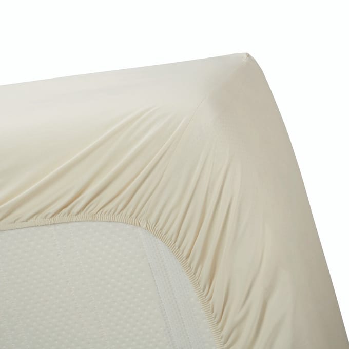 Linolux Hoeslaken Katoen Perkal Natural 90x220