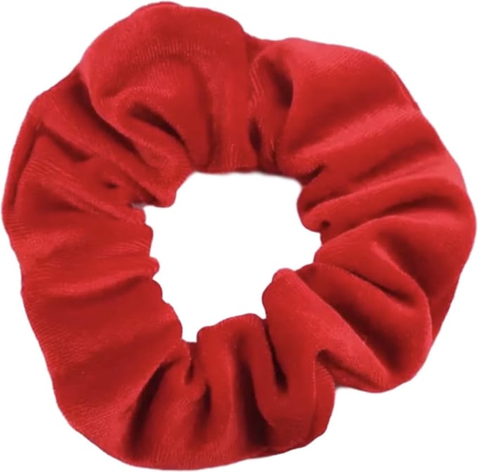 Kraagjeskopen.nl Scrunchie Velvet rood Haarelastiek Haaraccessoire - 1 stuk