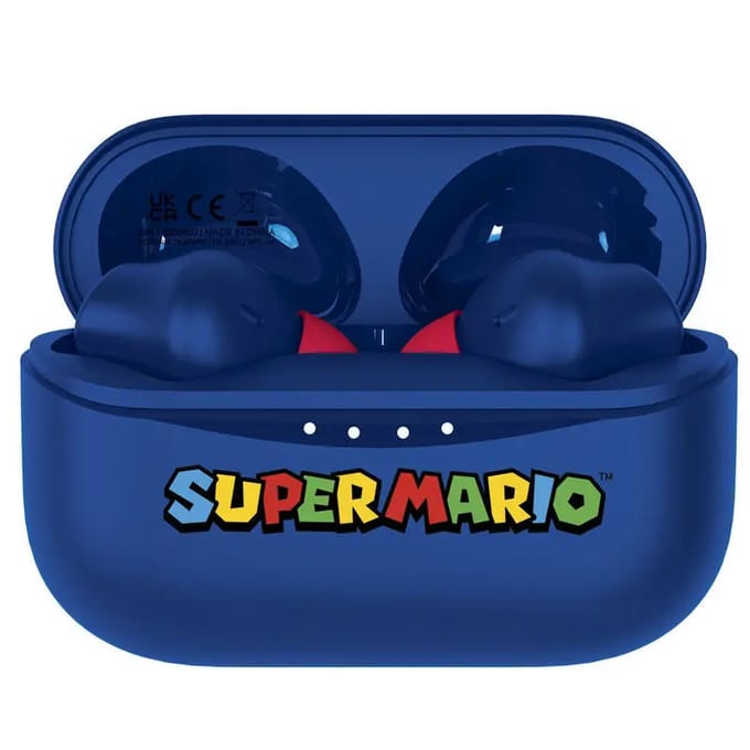 Super Mario - draadloze oordopjes - met oplaadcase - touch control - extra eartips - TWS earpods bluetooth