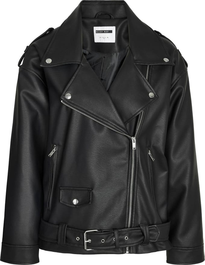 Noisy may Jas Nmpaulina Oversize Biker Jacket Noo 27027014 Black Dames Maat - M