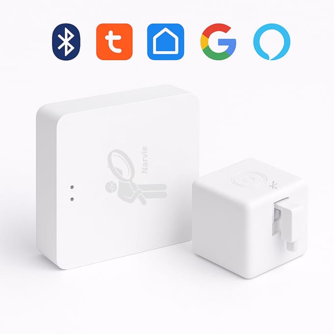 Narvie Slimme Combi Set – Gateway + Fingerbot – Bluetooth | ZigBee | Alexa & Google Compatible