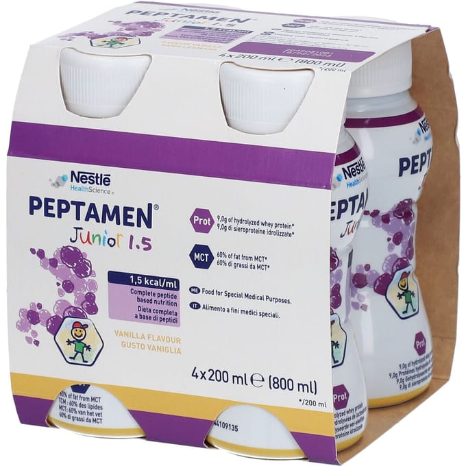 Nestlé Peptamen® Junior 1.5 Vanille 4x200 Vloeistof