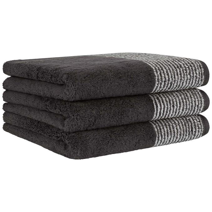Cawoe Handdoek Luxury Home Two-Tone Een maat, 50x100 Set van 3