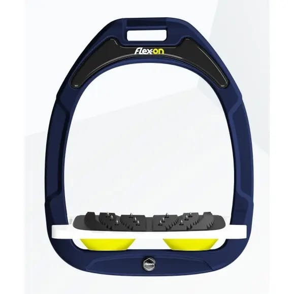 Ultra Grip Inclined Stijgbeugels Marine/Wit/Geel Flex-On Green Composite