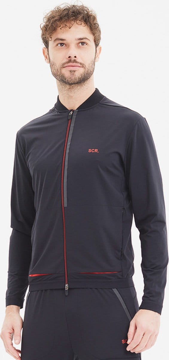 SCR. Sam Sweatvest Heren - Comfortabel Trainingsjack - Trendy - Stretch - M - Zwart