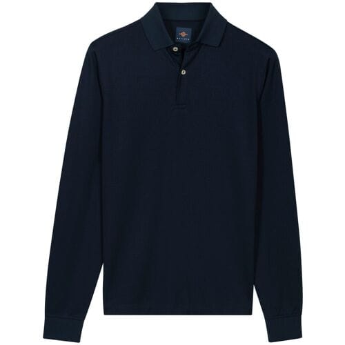 Baileys Polo Long Sleeve Subtle Two-Tone Dark Blue / male
