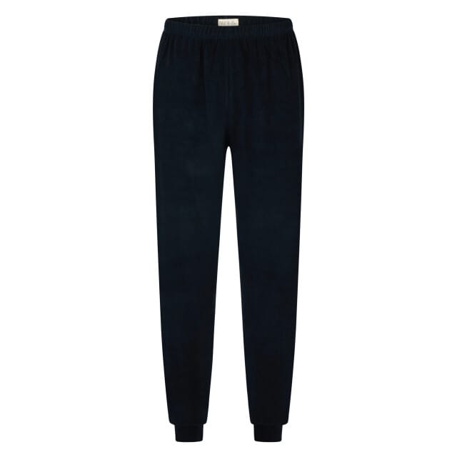 Phil & Co Heren Winter Pyjama Set Lang Badstof Donkerblauw Gestreept - Maat L