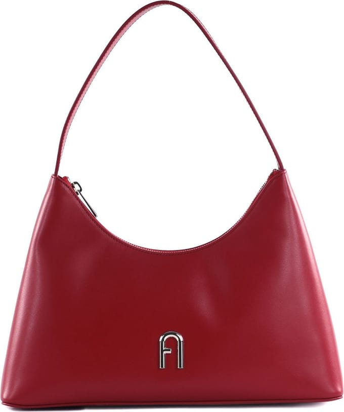 FURLA Leren Schoudertas Diamante Shoulder Bag Rosso Veneziano Rood