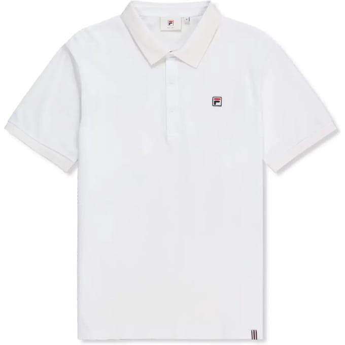 FILA Monza Regular Poloshirt Bright White Größe: M | Poloshirts Outlet | Herren | Weiß