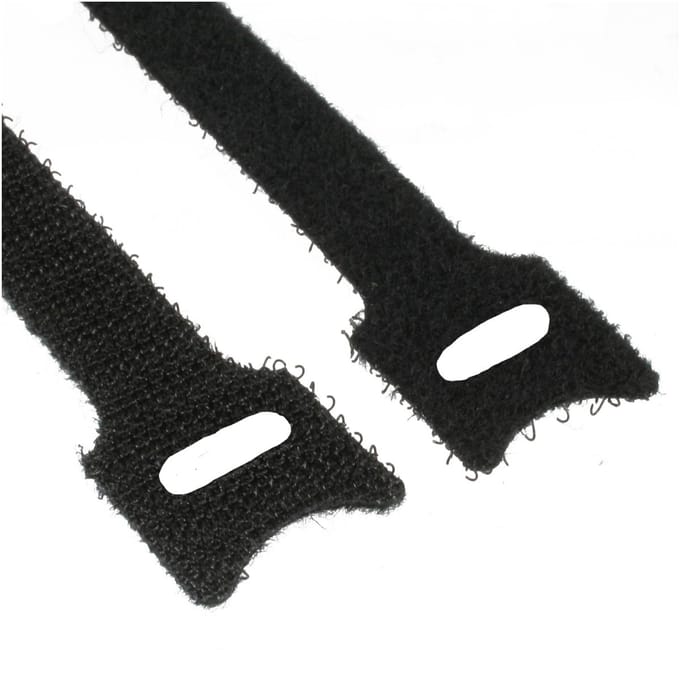 Klittenband kabelbinders 150 x 12mm / zwart (10 stuks)