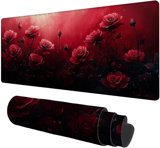 Bureau Onderlegger - Groot Muismat - Bureau Beschermen - Extra Dik - 150 x 80 cm - Abstract Roze