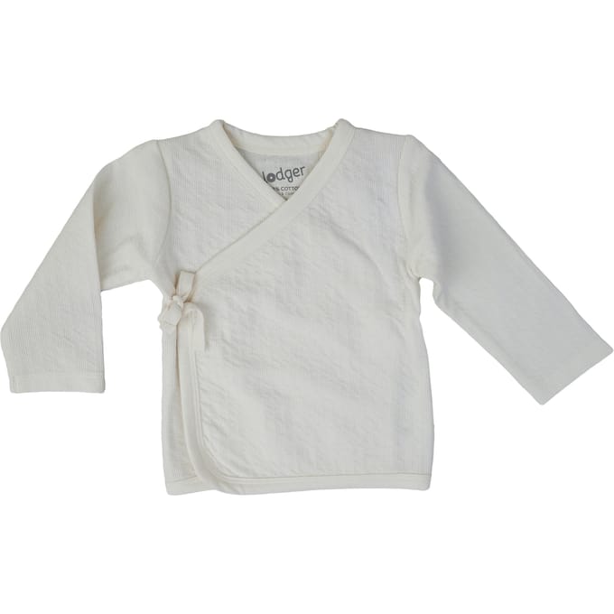 Overslag shirt maat 62 - Creme - 100% biologisch katoen - Elastisch