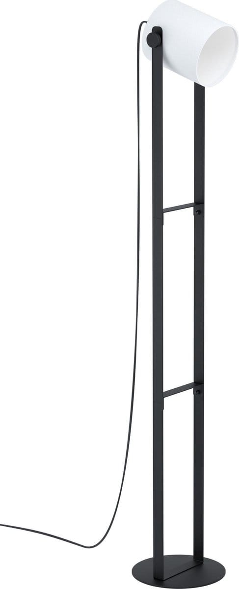 EGLO Hornwood 1 Vloerlamp - E27 - 139,5 cm - Zwart/Wit