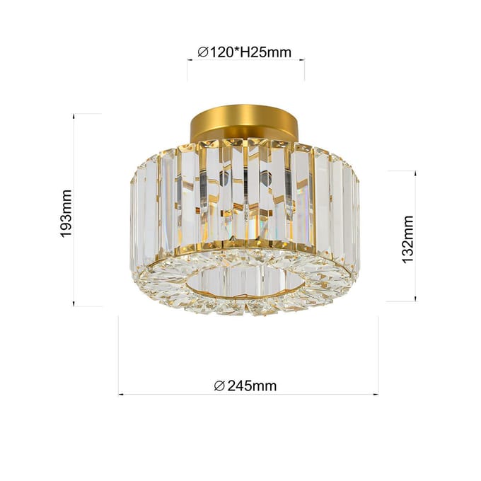 Licht Prestige Galactico Plafondlamp Goud LP-2910/1C GD