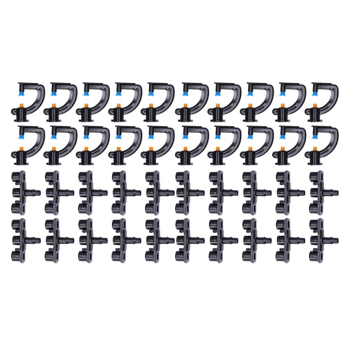 20Sets G-Type Refractieve Mistsproeikop Irrigatiesproeikop voor Tuin Kas black