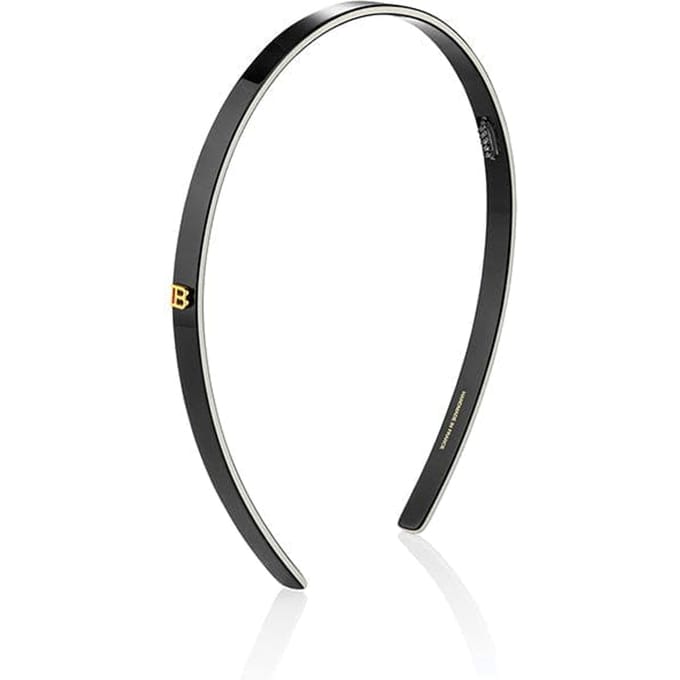 Balmain Cellulose Acetate Small Headband Black &amp; White 1 st