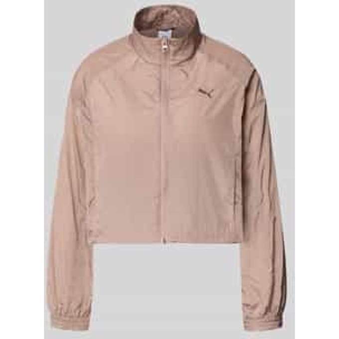 relaxed fit jas met opstaande kraag model 'Her'