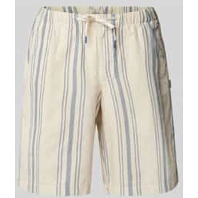 Korte regular fit broek met tunnelkoord, model 'MILES'