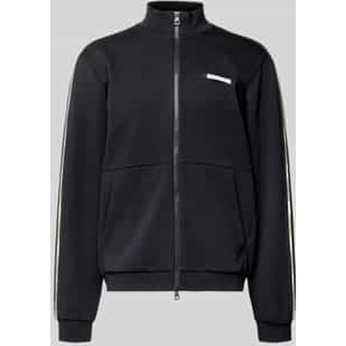 Sweatjack met opstaande kraag en tweewegritssluiting