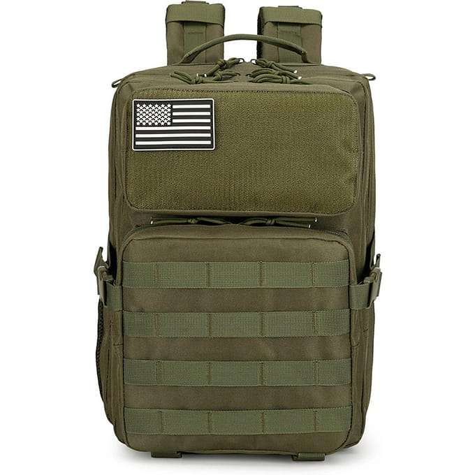Sac à dos de Camping multifonctionnel, grande capacité, randonnée en plein air, alpinisme vert d’armée