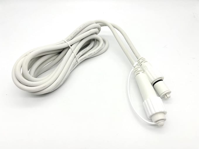 Verlengkabel Rubber 3 Meter Wit - Waterdicht IP67 voor Binnen en Buiten