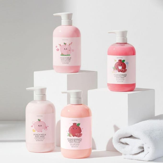Lotion corporelle Bonnyhill Pêche Lait 1L – Lotion corporelle hydratante à pH légèrement acide white
