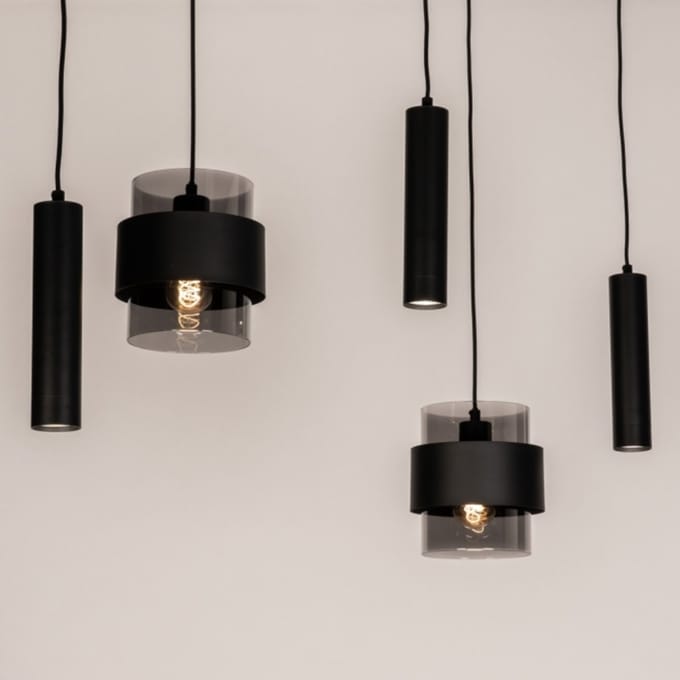 Lumidora Hanglamp 75533 - EIXAMPLE - 5 Lichts - E27 - Zwart - Metaal