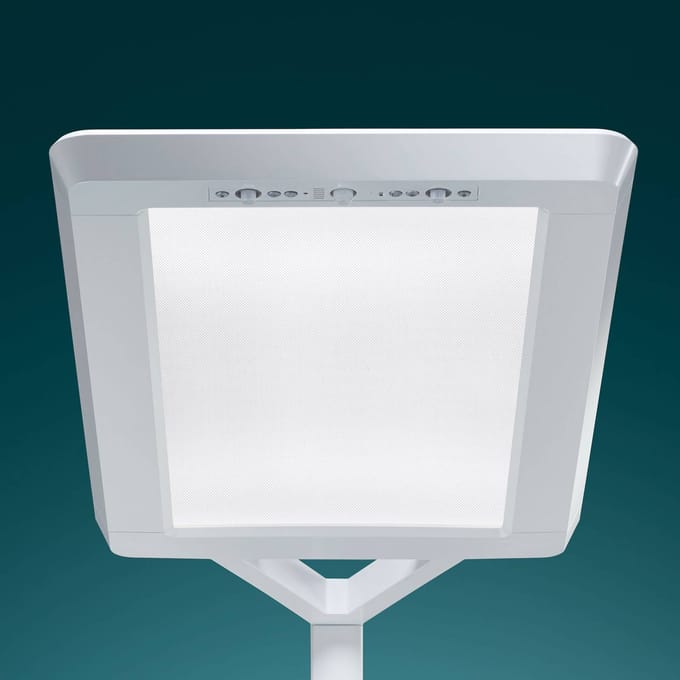 Waldmann LED vloerlamp Yara.single 4.000 K, BT, PIR, zilver